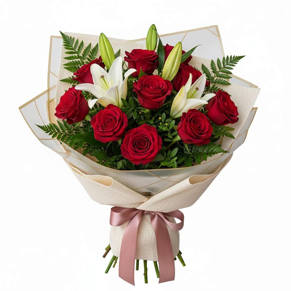 Букет цветов из: Лилии и Розы в Заречье