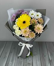 Букет цветов из:  Розы, Герберы и Хризантемы #REPLACE_PRED# Заречье