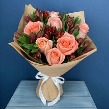 Букет цветов из:  Розы и Альстромерии в Заречье
