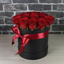 Цветочная композиция из Розы в шляпной коробке в Заречье