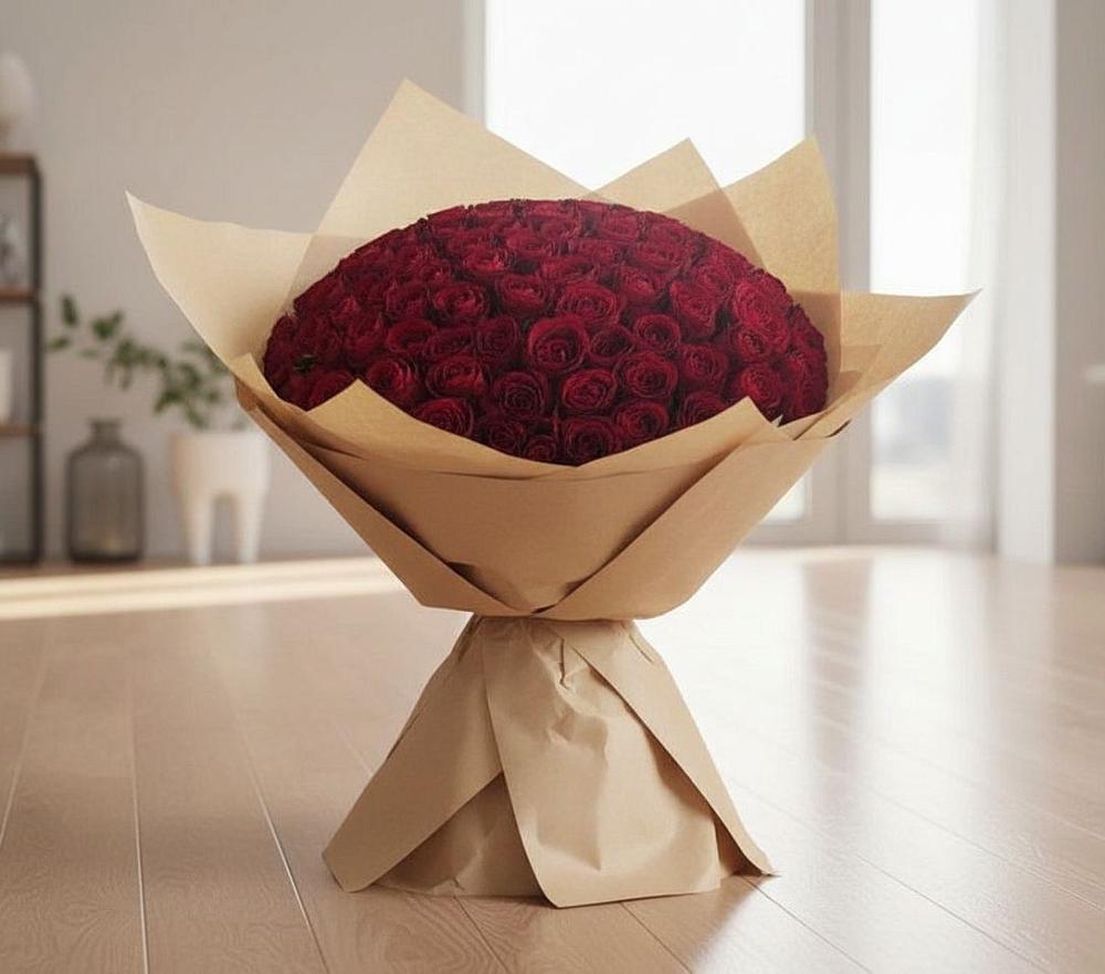 Букет 101 Красная роза в Заречье