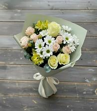 Букет цветов из:  Альстромерии, Розы и Хризантемы #REPLACE_PRED# Заречье