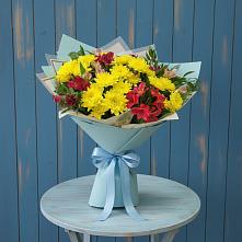 Букет цветов из:  Альстромерии и Хризантемы в Заречье