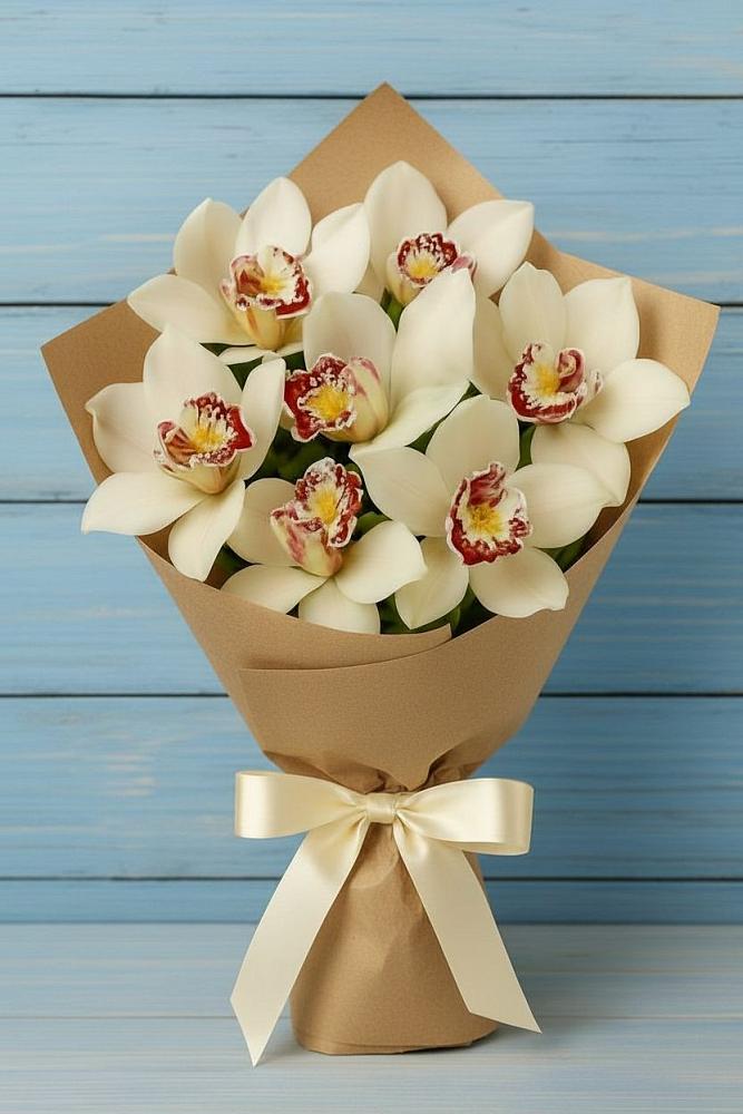 Букет цветов из: Орхидеи и Розы в Заречье